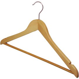 clothes hanger wood  | skirt notch  | bridging bar product photo