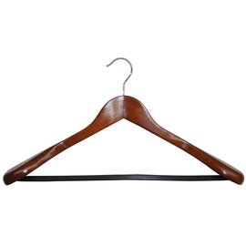 clothes hanger wood cherry wood coloured product photo