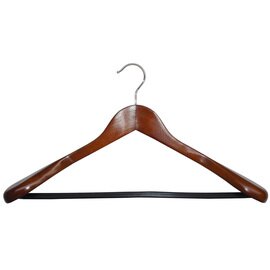 clothes hanger wood cherry wood coloured product photo