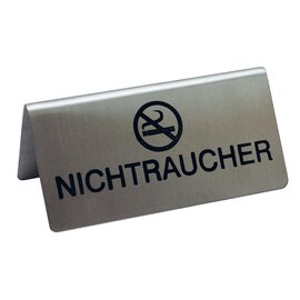 no smoking sign • no smoking symbol • no smoking • stainless steel L 100 mm x 50 mm H 50 mm product photo