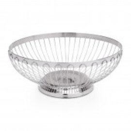 table basket stainless steel oval 220 mm  x 170 mm  H 90 mm product photo