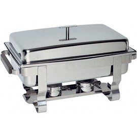 Chafing-Dish GN 1/1, chrome nickeled steel, heavy version, complete with GN 1/1 65 mm and 2 firing container containers, plastic handles product photo