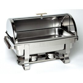 Chafing Dish, with roll-top lid, complete with GN 1 / 1- 65 mm and 2 firing container containers, plastic handles, 61 x 35 x H 43 cm product photo
