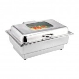 electric chafing dish GN 1/1 hinged lid sight glass 230 volts 1000 watts  L 560 mm  H 345 mm product photo