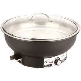 electric chafing dish removable lid glass lid 230 volts 500 watts 6.8 ltr  Ø 360 mm product photo