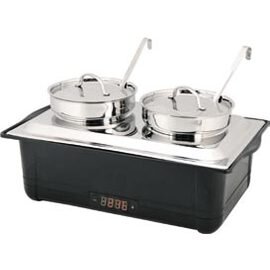 electric soup station GN 1/1 with 2 pots 230 volts 760-900 watts 8 ltr  L 580 mm  H 310 mm product photo