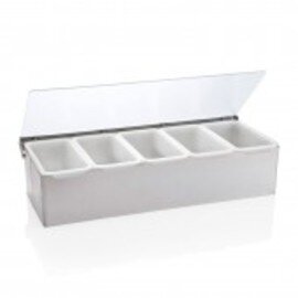 condiment container with lid 6 compartments 2838 ml 455 mm  B 150 mm product photo
