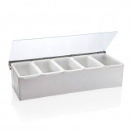 condiment container with lid 5 compartments 2365 ml 380 mm  B 150 mm product photo