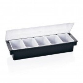 condiment container black with lid 5 compartments 2750 ml 500 mm  B 160 mm product photo