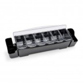 condiment container black with lid 6 compartments 3200 ml 570 mm  B 150 mm product photo
