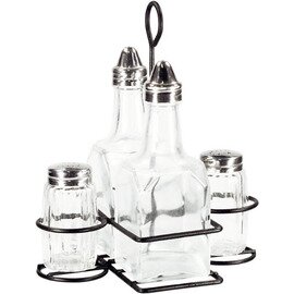 cruet • vinegar|oil|salt|pepper glass stainless steel H 190 mm product photo