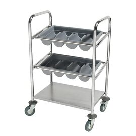 cutlery trolley with 2 cutlery trays  H 960 mm product photo