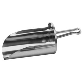 multi-purpose scoop stainless steel 850 ml Ø 100 x 200 mm  L 300 mm  • flat handle product photo