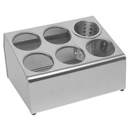 cutlery container 4 compartments with quivers  L 260 mm  H 210 mm product photo