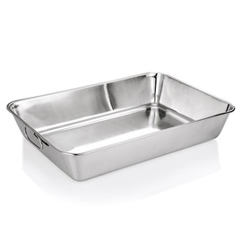 roasting pan|display tray • stainless steel | 480 mm x 330 mm H 85 mm | 2 drop handles product photo
