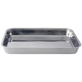 meat tray | display pan stainless steel 400 mm  x 300 mm  H 48 mm product photo