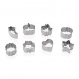 set of cookie cutters 8 pieces  • apple  • Pumpkin  • leaf  • different shapes  | stainless steel  H 23 mm product photo