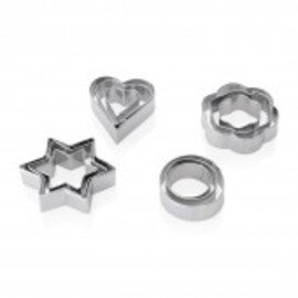 set of cookie cutters 12 pieces  • Flower  • star  • heart  • circle  | stainless steel 75 mm  H 25 mm product photo