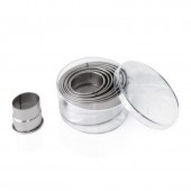 set of cookie cutters 8 pieces with box  • oval  | stainless steel 50 - 110 mm  x 40 - 90 mm  H 50 mm product photo