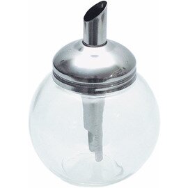 sugar dispenser 260 ml glass stainless steel ball-shape with dosing tube  Ø 85 mm  H 115 mm product photo