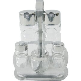 cruet • vinegar|oil|salt|pepper|mustard glass stainless steel H 180 mm product photo