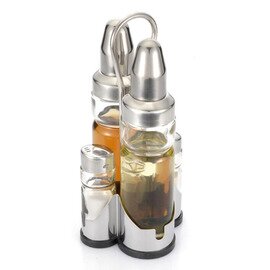 cruet • vinegar|oil|salt|pepper glass stainless steel H 220 mm product photo