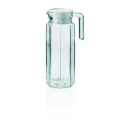 refrigerator jug plastic (lid) glass with lid 1000 ml H 240 mm product photo