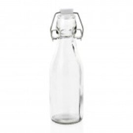 Bormioli Rocco 500 ml Square Clear Swing Top Bottles