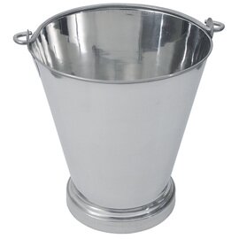 bucket stainless steel 10 ltr  Ø 270 mm  H 330 mm | bottom hoops product photo