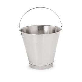 bucket with graduated scale stainless steel 10 ltr  Ø 290 mm  H 295 mm | bottom hoops product photo