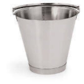 bucket with graduated scale stainless steel 15 ltr  Ø 340 mm  H 335 mm | bottom hoops product photo