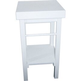 Hackblock - steel frame, powder coated white, 45 x 45 x H 78 cm, approx. 32 kg product photo