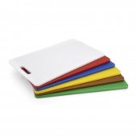 HACCP cutting board polyethylene  • white with grip hole | 400 mm  x 250 mm  H 12 mm product photo