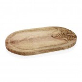 Fruit board | cheese board wood grape relief oval  L 400 mm  x 250 mm  H 20 mm product photo