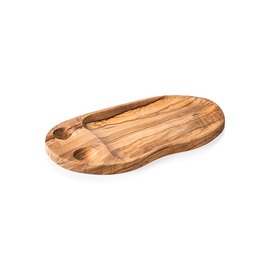 serving board PURE OLIVE with 2-cavity olive wood | 350 mm x 180 mm H 20 mm product photo