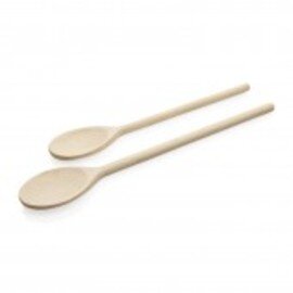 cooking spoon wood oval  L 250 mm product photo