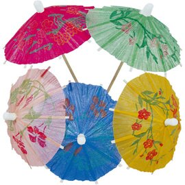 cockail umbrella picks  • umbrella different colours  | 144 pieces product photo