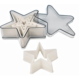 set of cookie cutters 5 pieces in a box  • star  • 5-pointed  | plastic Ø 130 mm  H 50 mm product photo