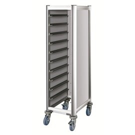 tray trolley aluminum coloured with sidewalls  | 455 x 355 mm  H 1650 mm product photo