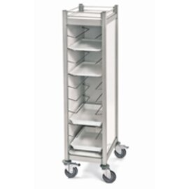 tray trolley white silver with sidewalls  | 455 x 355 mm  H 1680 mm product photo  S