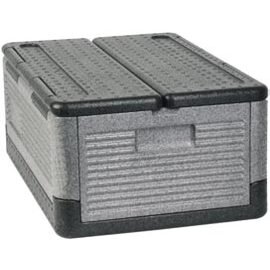 GN transport container|storage container  • black  • grey | 600 mm  x 400 mm  H 250 mm product photo