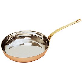 flambé pan • stainless steel • copper  Ø 235 mm H 50 mm | long brass handle product photo