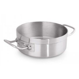 stewing pan KG 2000 10 ltr stainless steel  Ø 320 mm  H 125 mm  | welded cold handles product photo