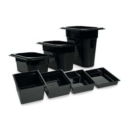 gastronorm container GN 1/4  x 100 mm GN 95 polycarbonate black product photo