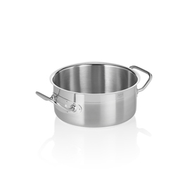 stewing pot low stainless steel 2.5 ltr Ø 200 mm | base Ø 180 mm | suitable for induction product photo