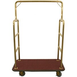 luggage trolley stainless steel grey golden coloured | wheel Ø 200 mm  H 1750 mm product photo