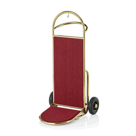 luggage cart stainless steel red golden coloured | wheel Ø 200 mm H 1210 mm product photo