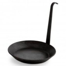 frying pan|serving pan  • iron black  Ø 280 mm  H 30 mm | vertical hooked handle product photo