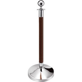 barrier post stainless steel wood stainless steel|wood decor  Ø 0.32 m  H 0.95 m | ball-shaped pole head product photo