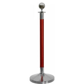 Demarcation stand, (1 stand), stainless steel, middle part red, design: ball product photo